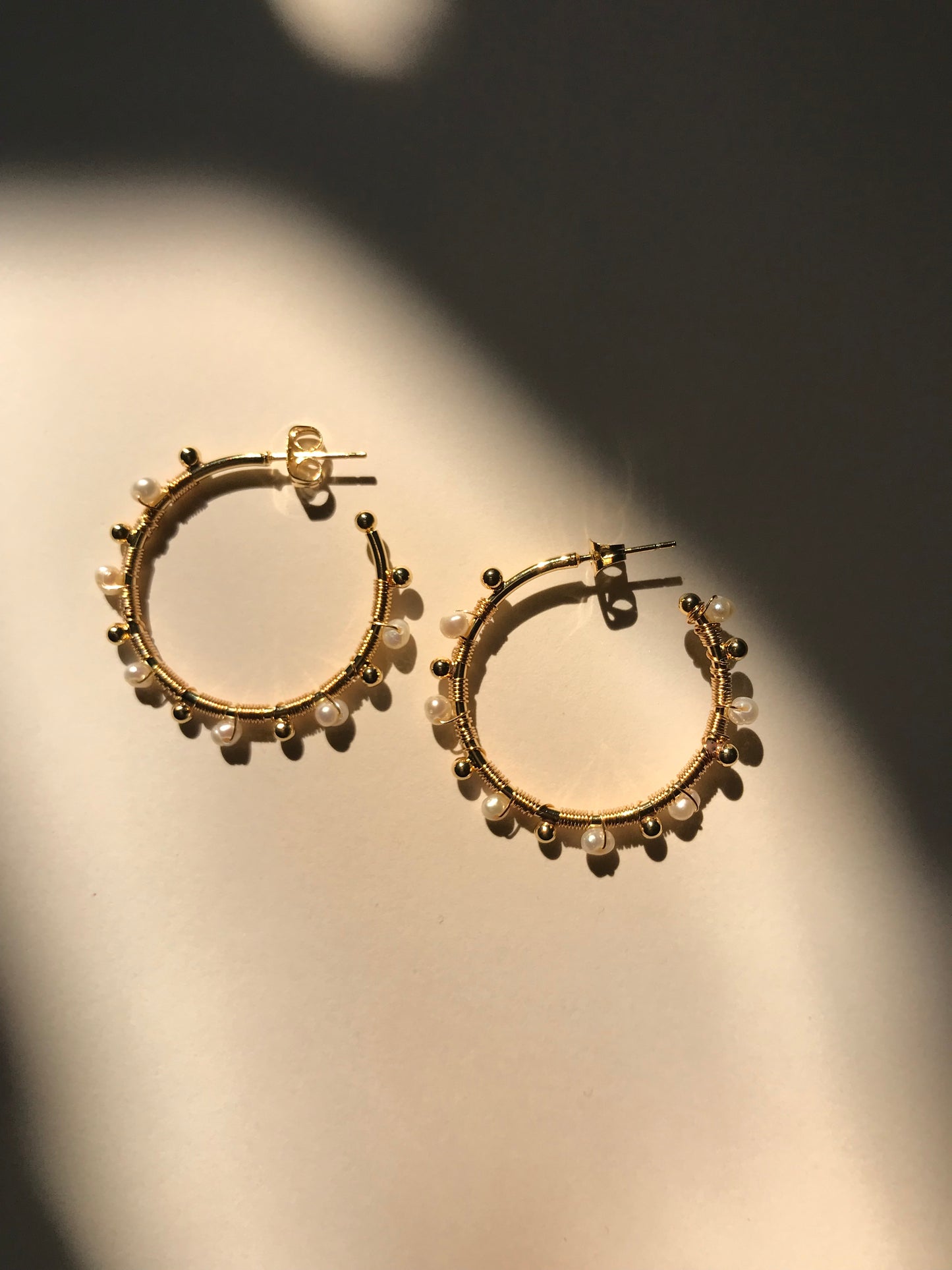 Pearl wrapped hoops
